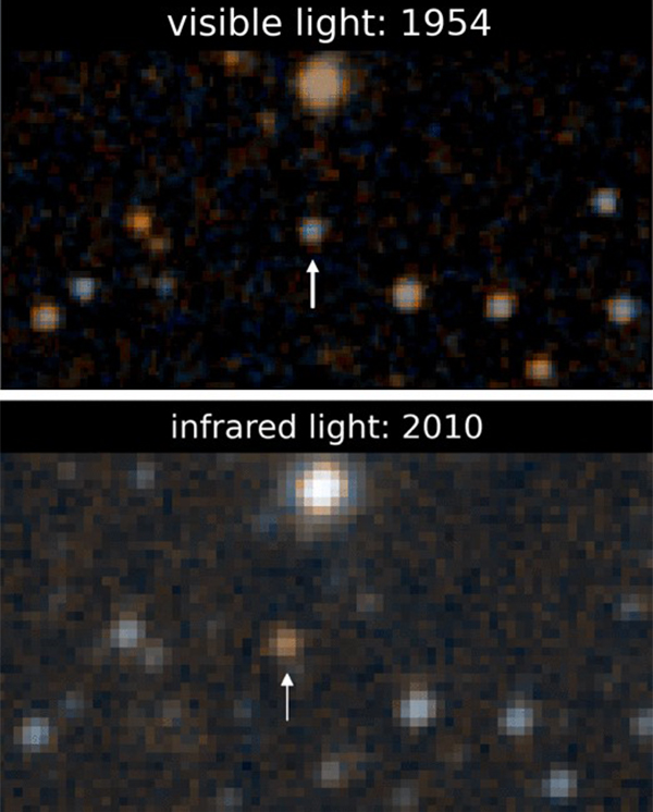 Credit: Digitized Sky Survey/WISE/NEOWISE, Aaron Meisner (NOAO)