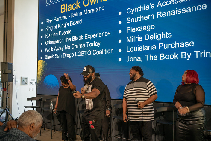 The A-Squad performers on stage.