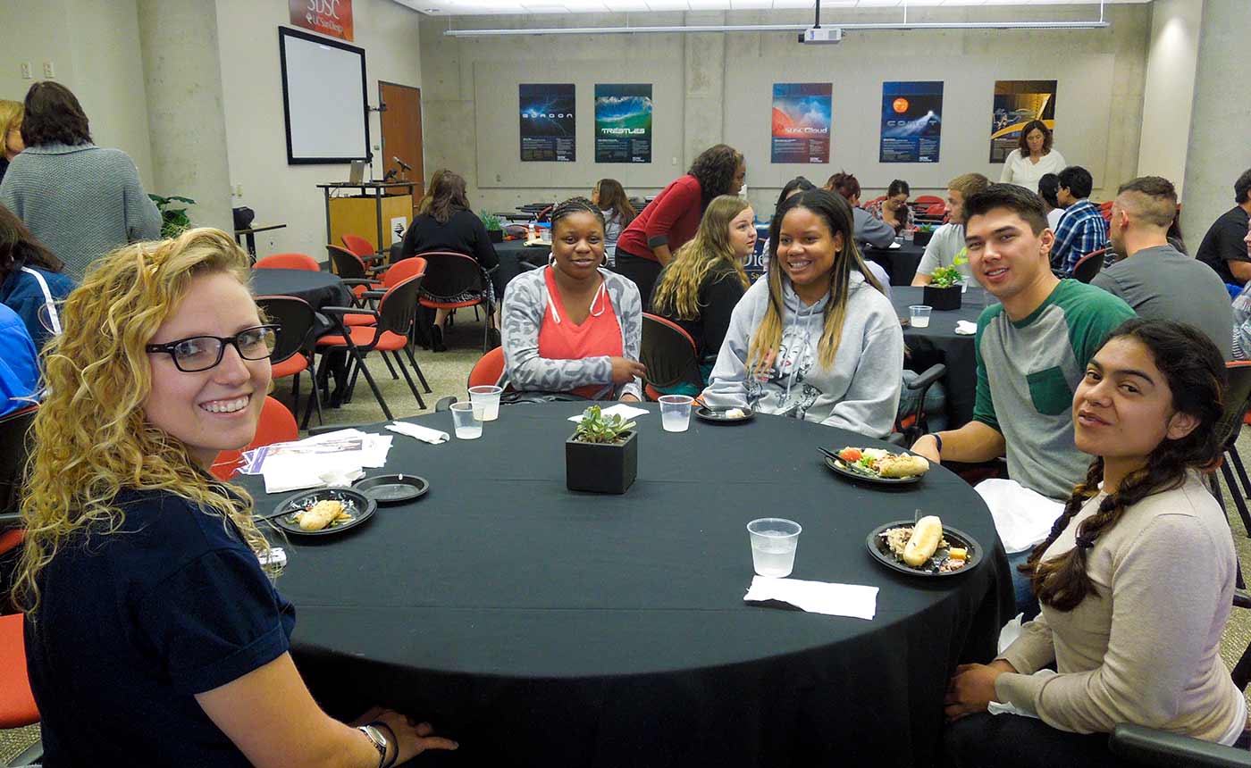 Photo: Students from local community colleges came to UC San Diego to learn about the campus.
