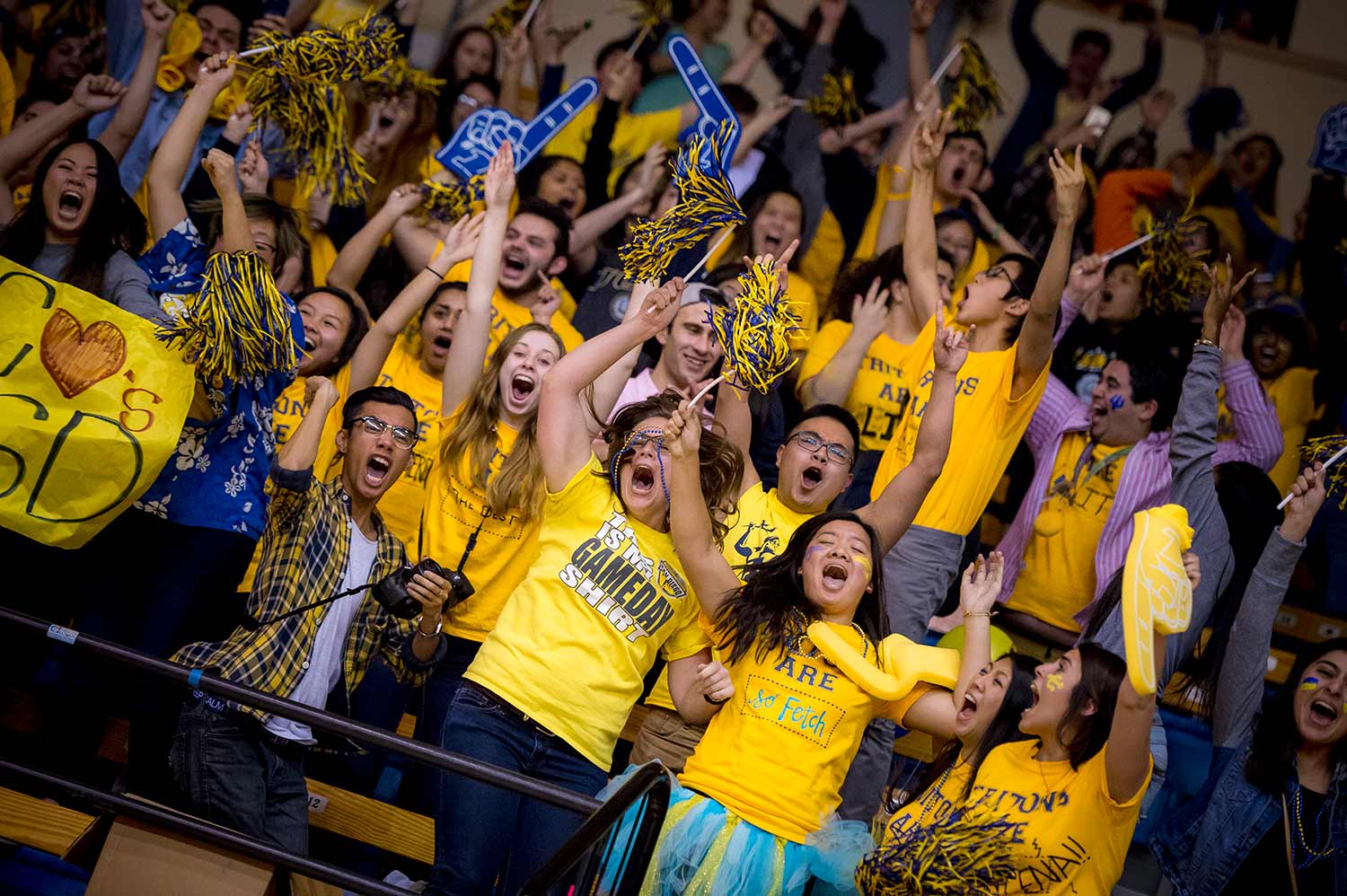 fans cheering at ucsd sport