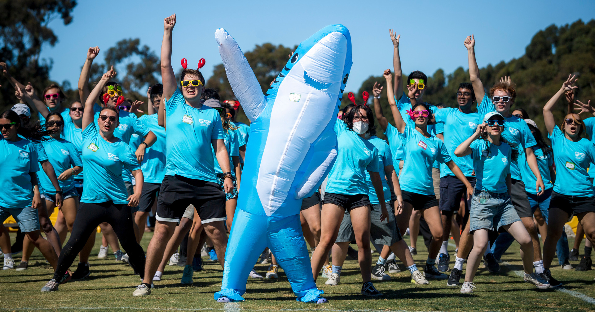 A choreographed performance takes over the field during the Triton UnOlympics.