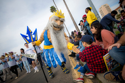 King Triton marches in the Martin Luther King, Jr. Parade.