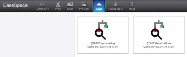 Image: Screenshot of QIIME available in Illumina’s BaseSpace app store.