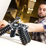 3D-printed Soft Four Legged Robot Can Walk on Sand and Stone