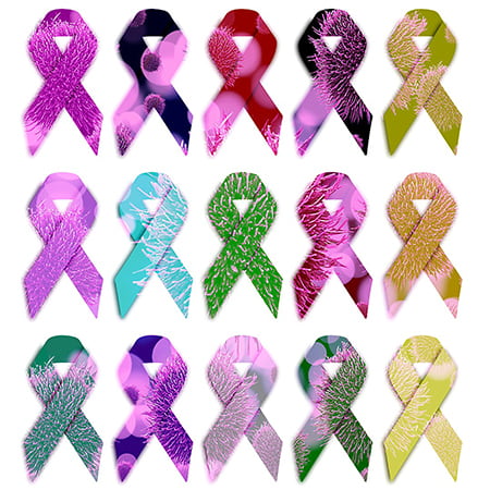 Microbiome cancer awareness ribbons
