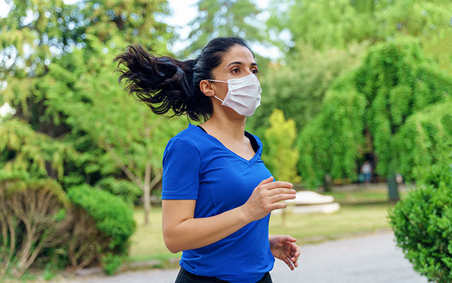 Don't wear mask WHEN exercising, says WHO