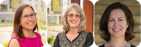 collage of three headshot photos of female researchers