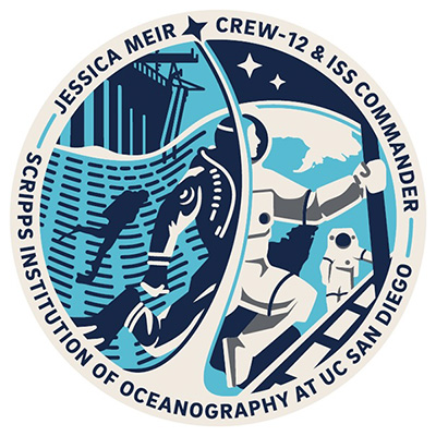 Illustration showing a scuba diver/astronaut headed for space