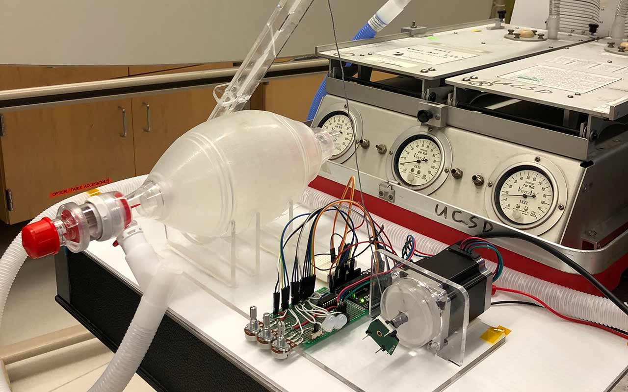 UC San Diego Engineers and Doctors Team Up to Retrofit and Build Ventilators with 3D-Printing