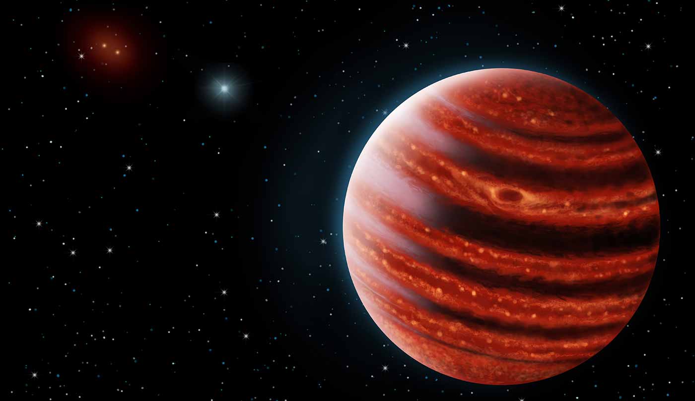 >An illustration of the newly discovered gas giant exoplanet, 51 Eri b