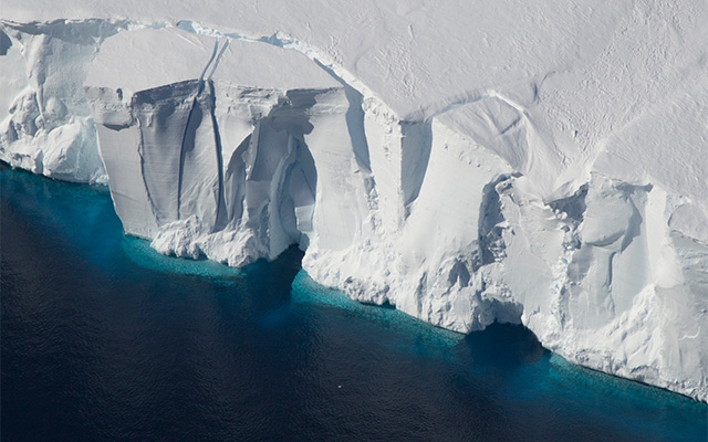 The front of Antarctica's Getz Ice Shelf. Photo: Jeremy Harbeck/NASA