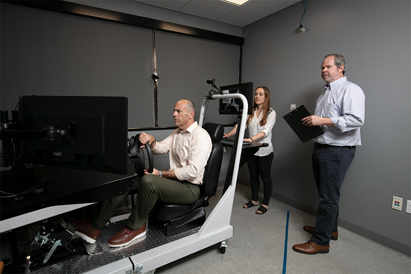 Instructor view driver in a simulator