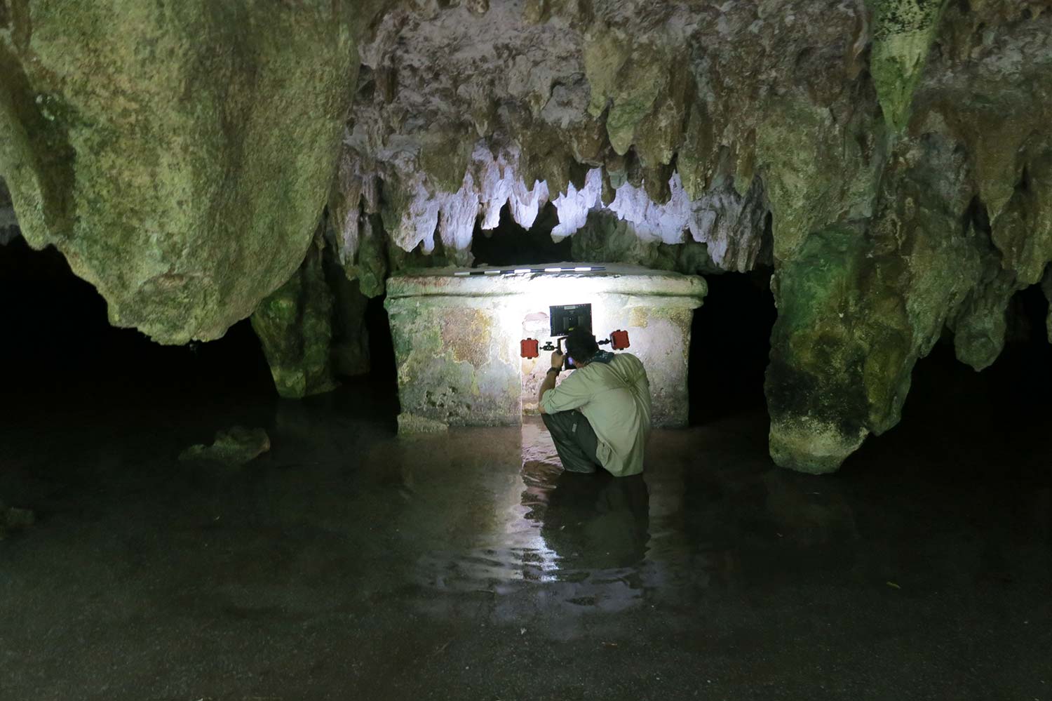inside Maya cave shrine