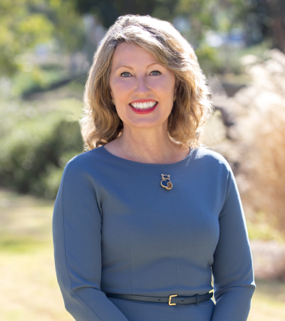 Professor Catriona Jamieson standing in nature