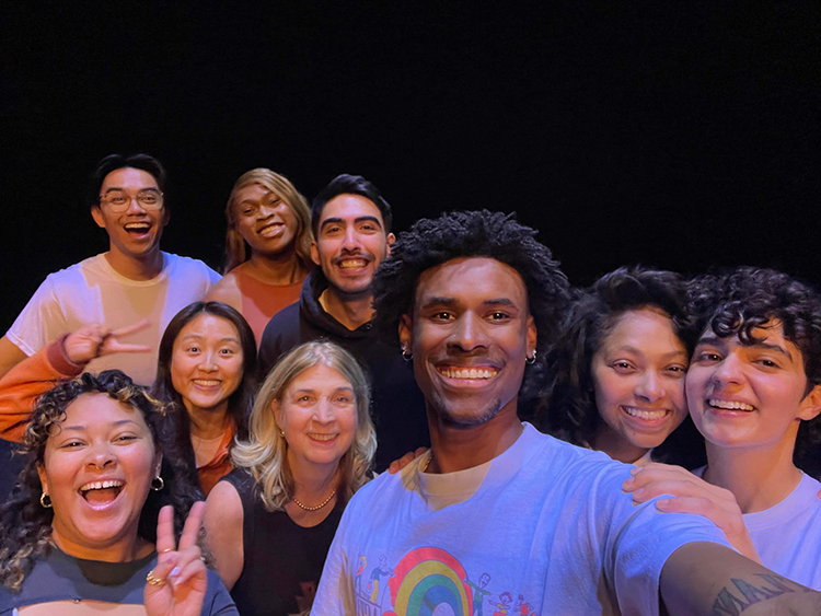 The 2024 MFA acting cohort at UC San Diego at an actor showcase event