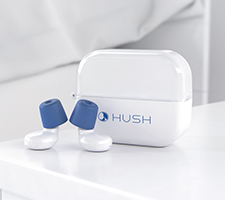 Image: Hush created the world’s first smart earplugs that combine a soothing sound machine with earplugs. (Photo: Hush)