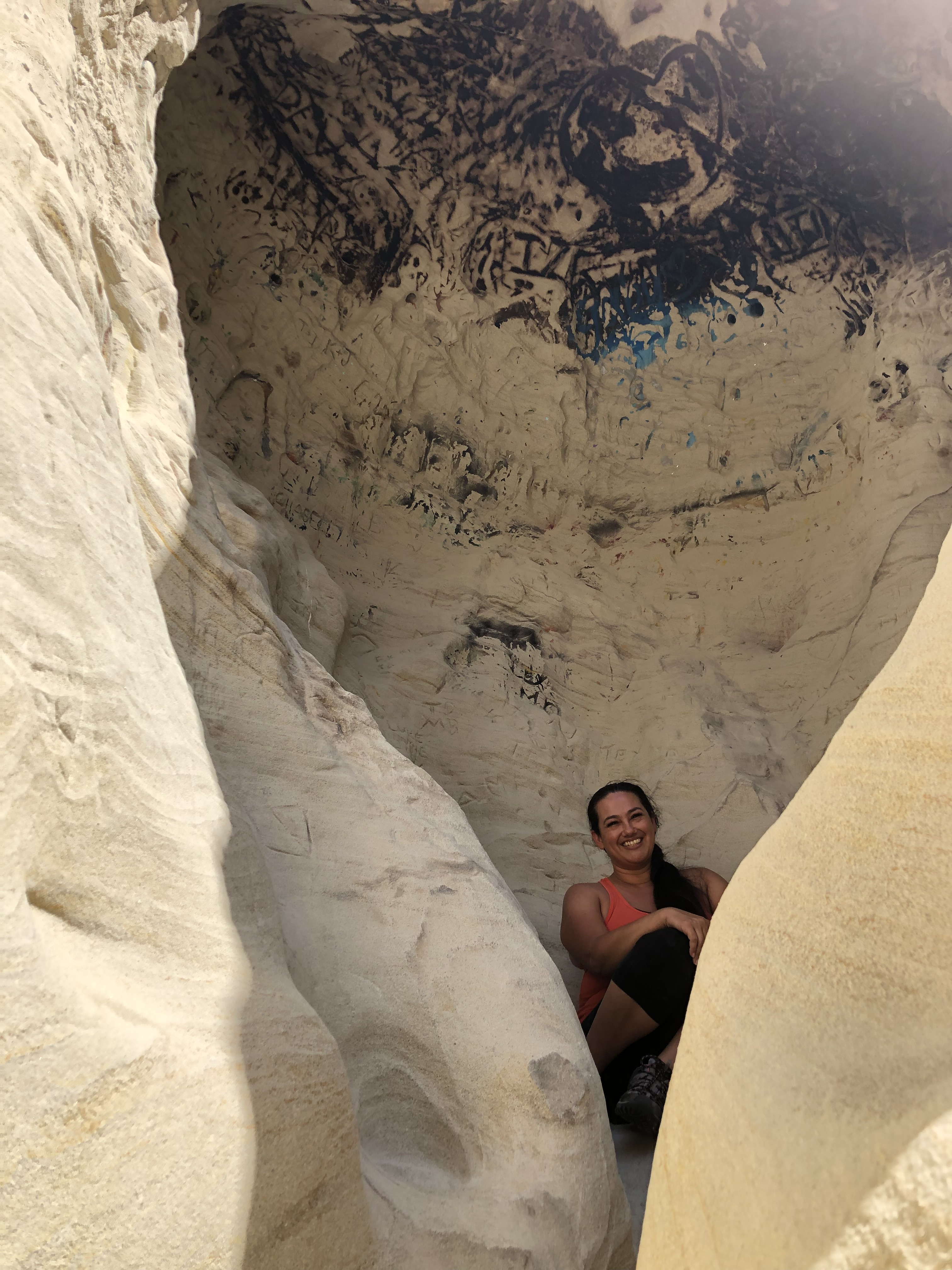 Eva in a stone cave