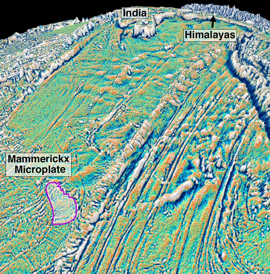 Image: Mammerickx Microplate view towards India