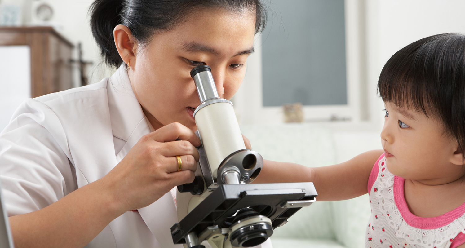 Mom in Lab