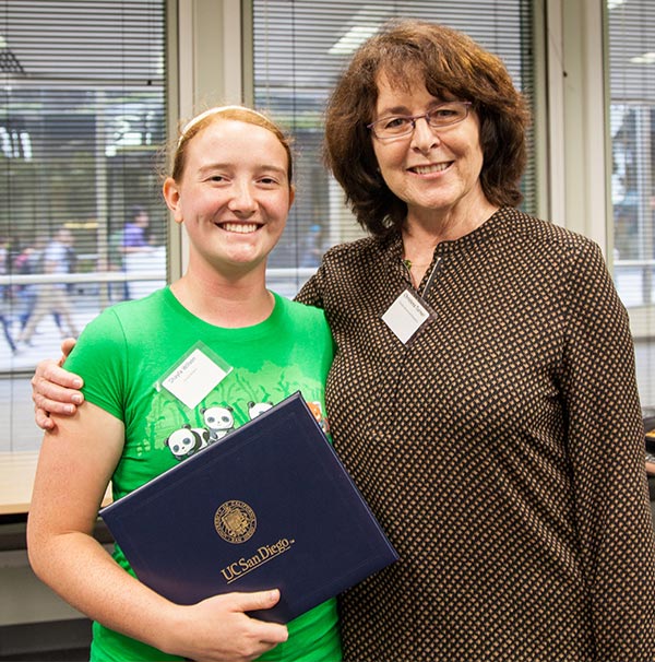 Image: Social Sciences/Arts/Humanities Second Prize winner, Shayla Wilson with nominating professor Christena Turner