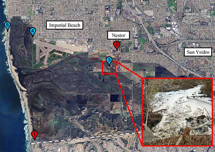 Map of study site in Imperial Beach 