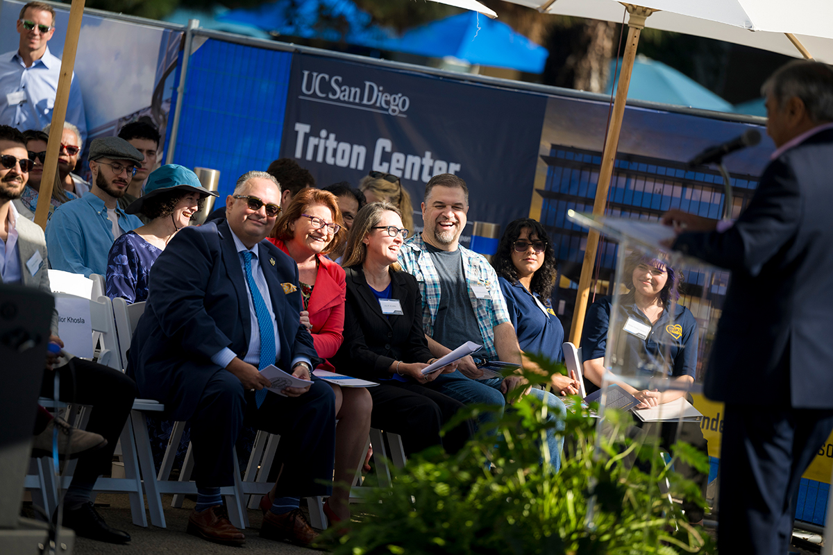 Triton Center groundbreaking audience