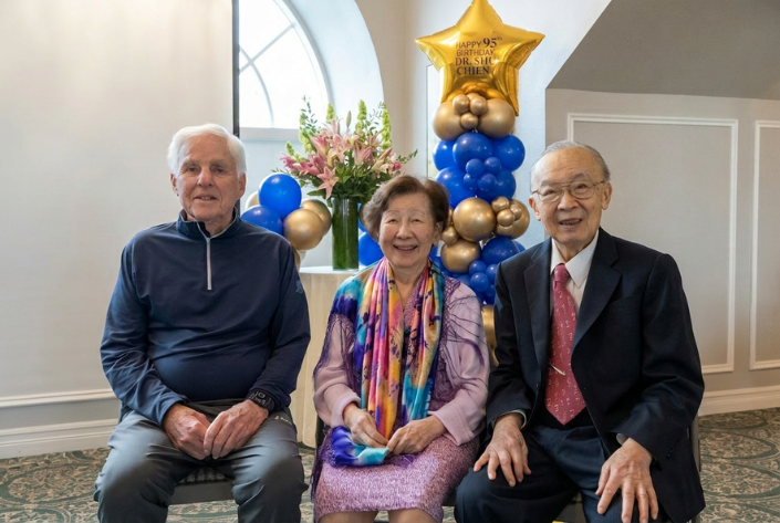 Richard Atkinson with KC and Shu Chien 