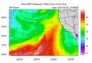 video shows a 10-day forecast of the recent Atmospheric River