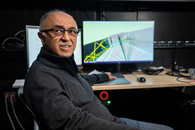Yadegari interacts with the Sonic Arts Research and Development Group's