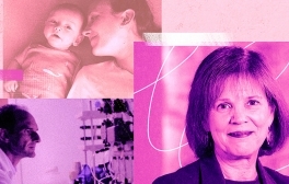 Elizabeth Imada donated breast milk to the UC Health Milk Bank during the national baby formula shortage (top); Lars Bode, PhD, studies human milk and its impact on health and development (left) and Christina Chambers, PhD, MPH, focuses on the impact of environmental exposures during pregnancy, lactation and child health outcomes (right).