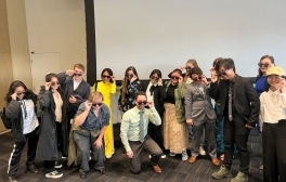 Garellek with some of his students after the lecture