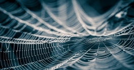 close up of intricate spider web