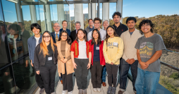 Video: Next-Gen Innovator award recipients stand on a balcony overlooking a canyon