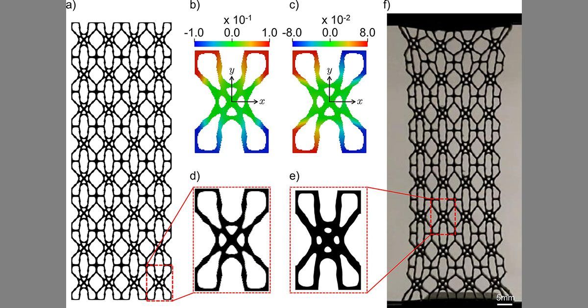A beam made up of repeating x-shaped patterns with precise spacing and patterning to achieve desired properties.