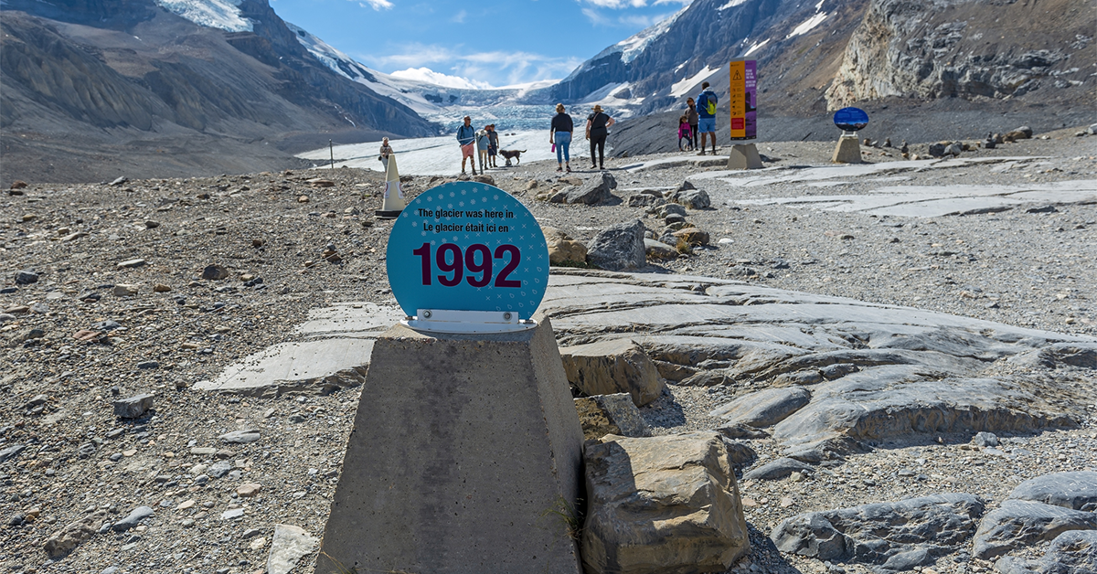 Athabasca glacier in Canada