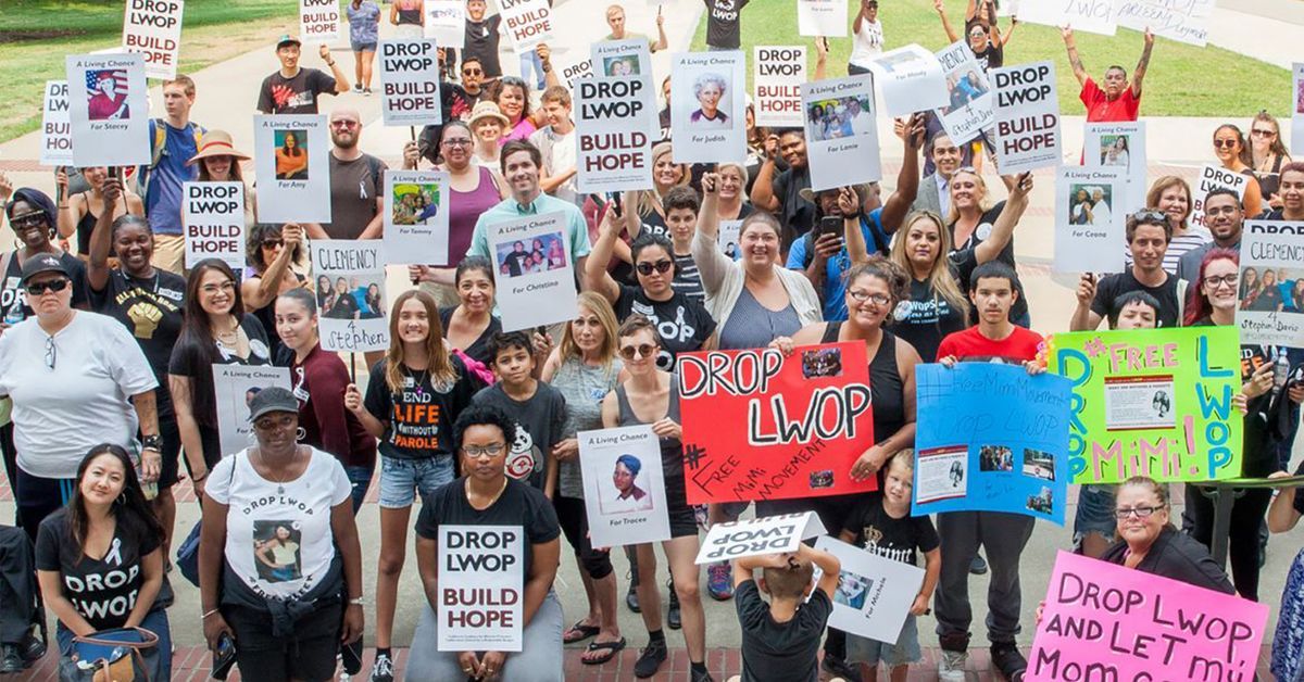 Demonstrators against life without parole sentences