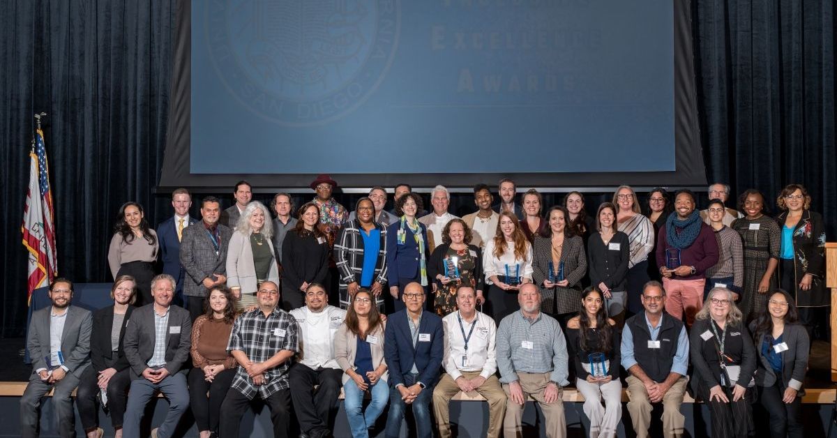 Group of awardees pose together