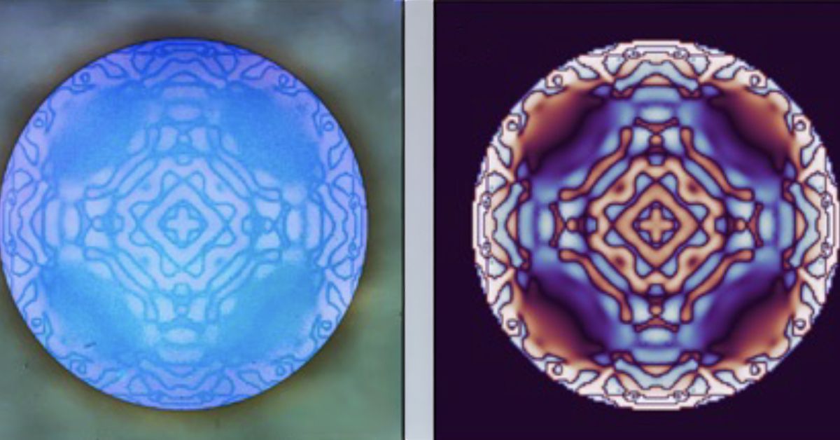 Two round abstract images