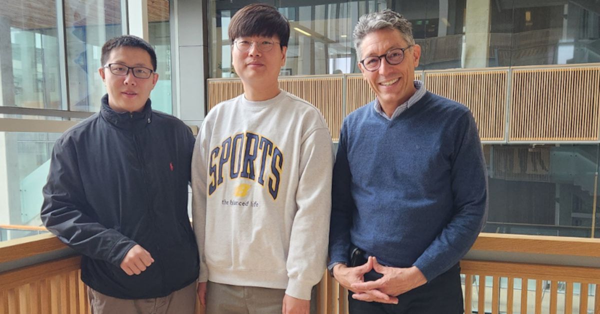 From left to right, Xiaoxu Yang, Changuk Chung and Joseph G. Gleeson