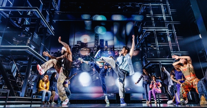 Image of dancers on stage in Hell's Kitchen musical