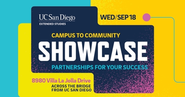 UC San Diego Division of Extended Studies Showcase 2024 on September 18 at 8980 Villa La Jolla Drive