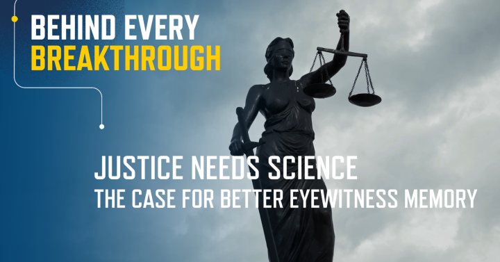 Video: Silhouette of Lady Justice sculpture and text that says 