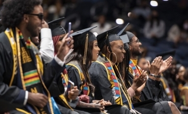 Students pictured at the UC San Diego Black Graduation Ceremony in 2022. 