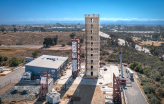 Video: Picture of a 10-story steel-framed building on the UC San Diego shake table 