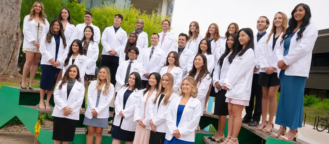 Group picture of the Atkinson Physician Assistant Education Program Class of 2026
