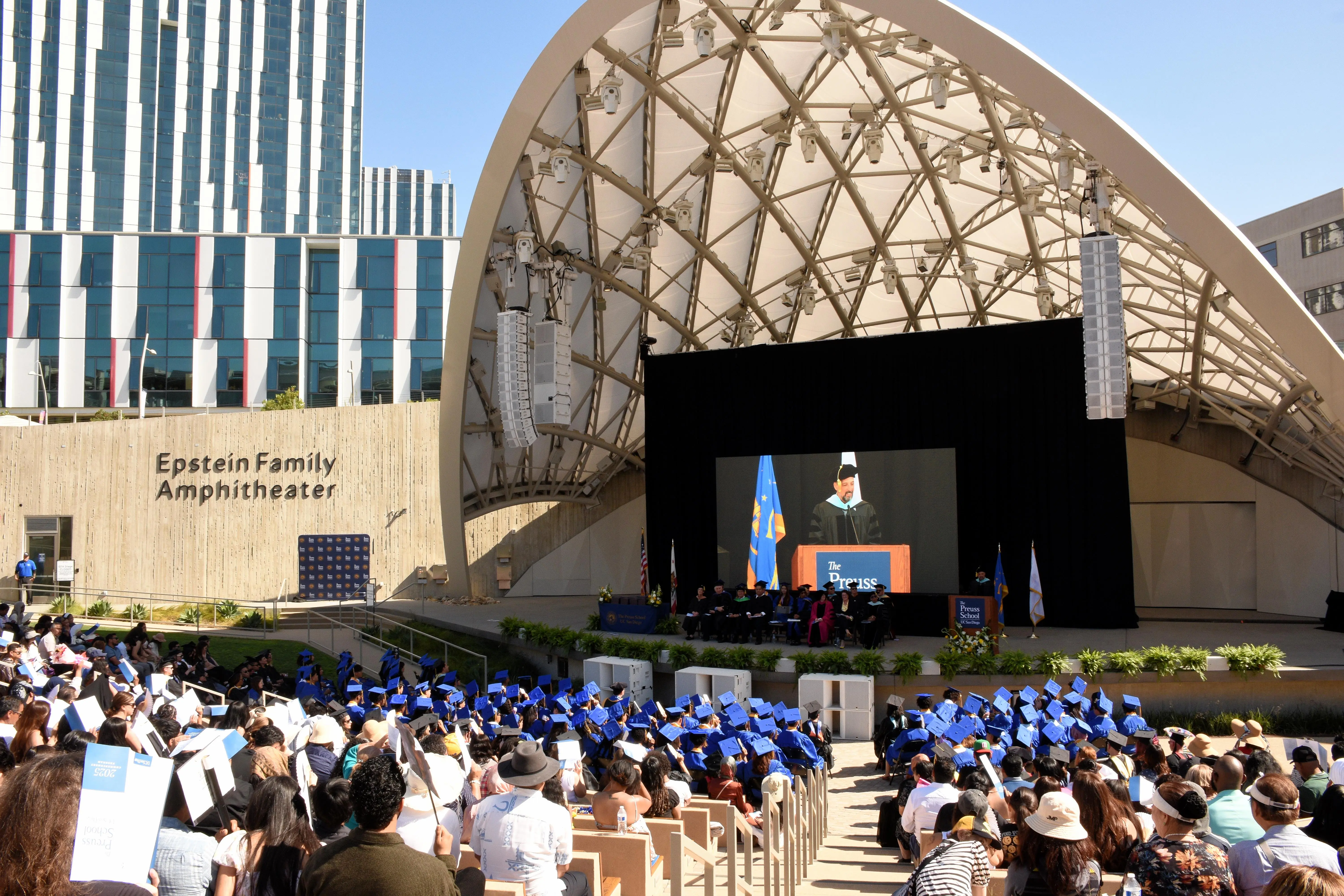 wide angle shot of epstein family amphitheater