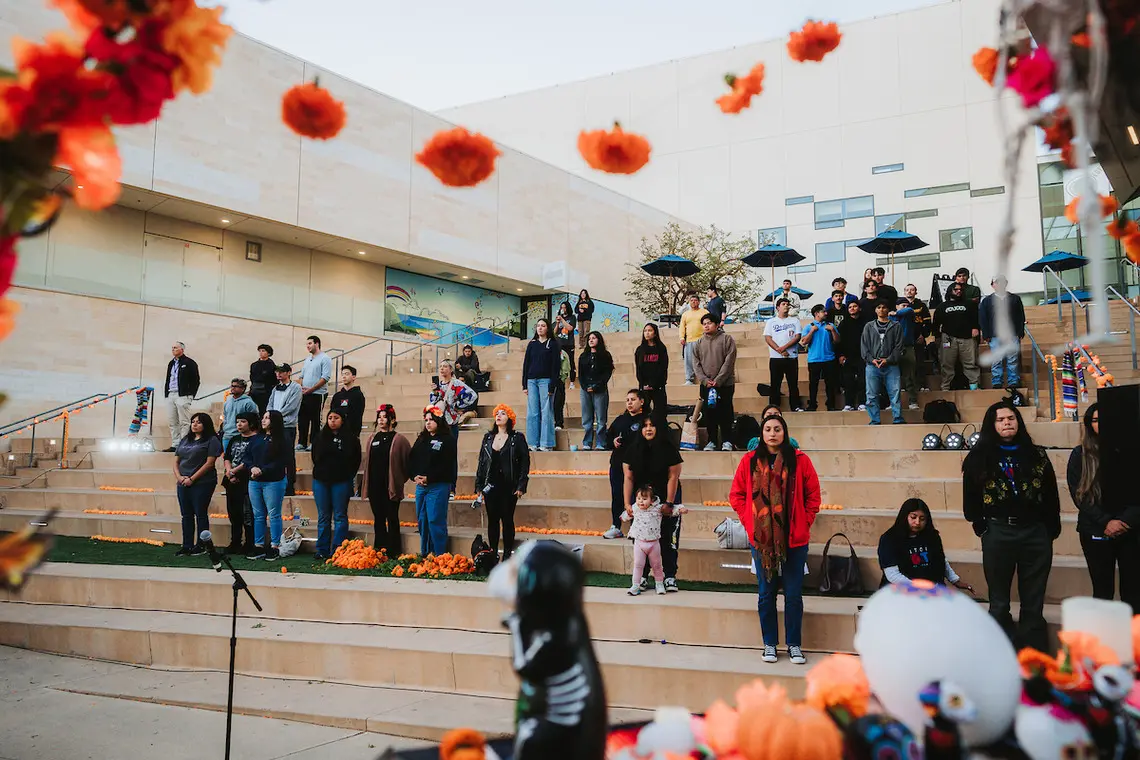 Students participating in the teach-in