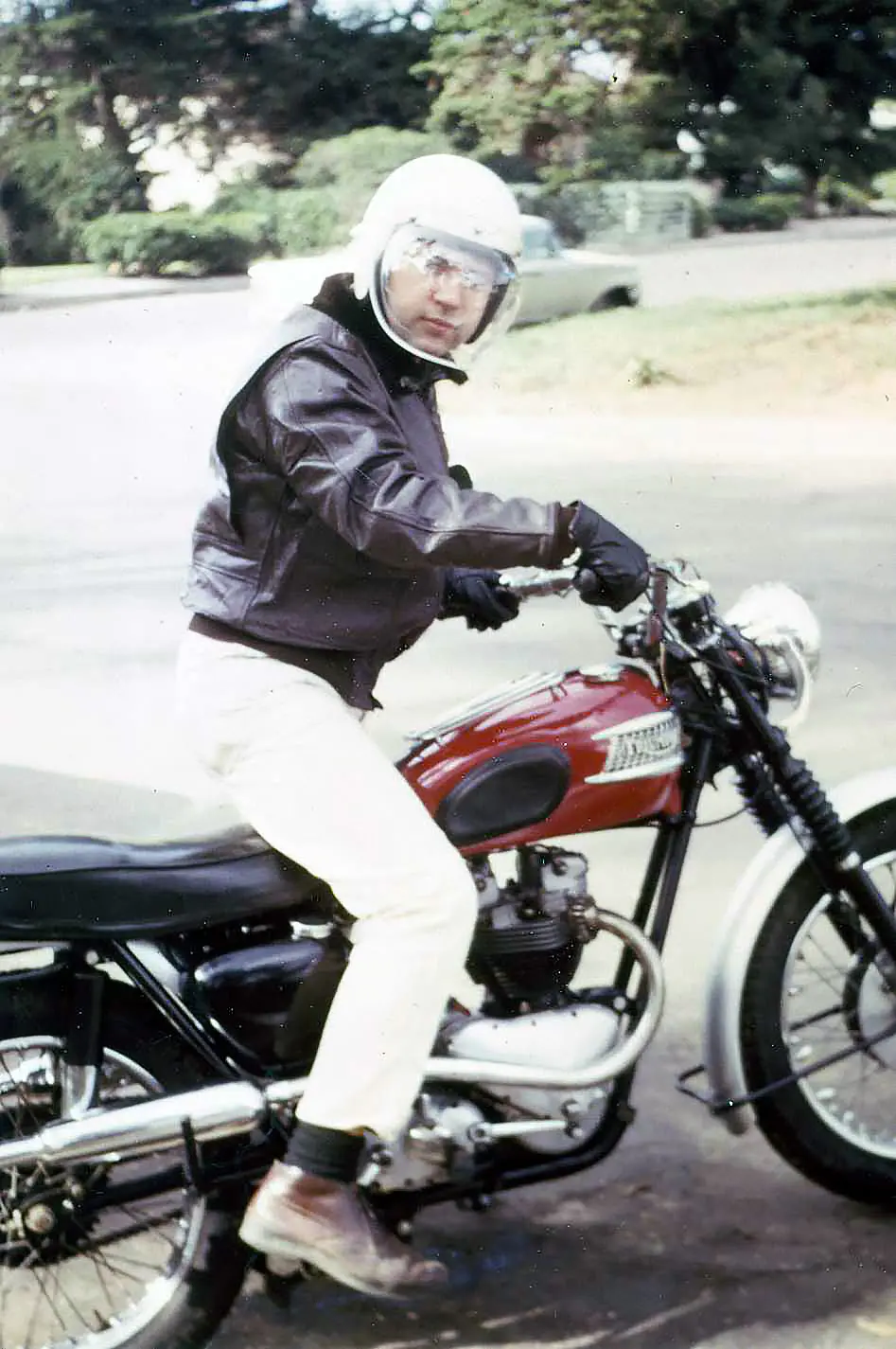 Brian riding a motorcyle