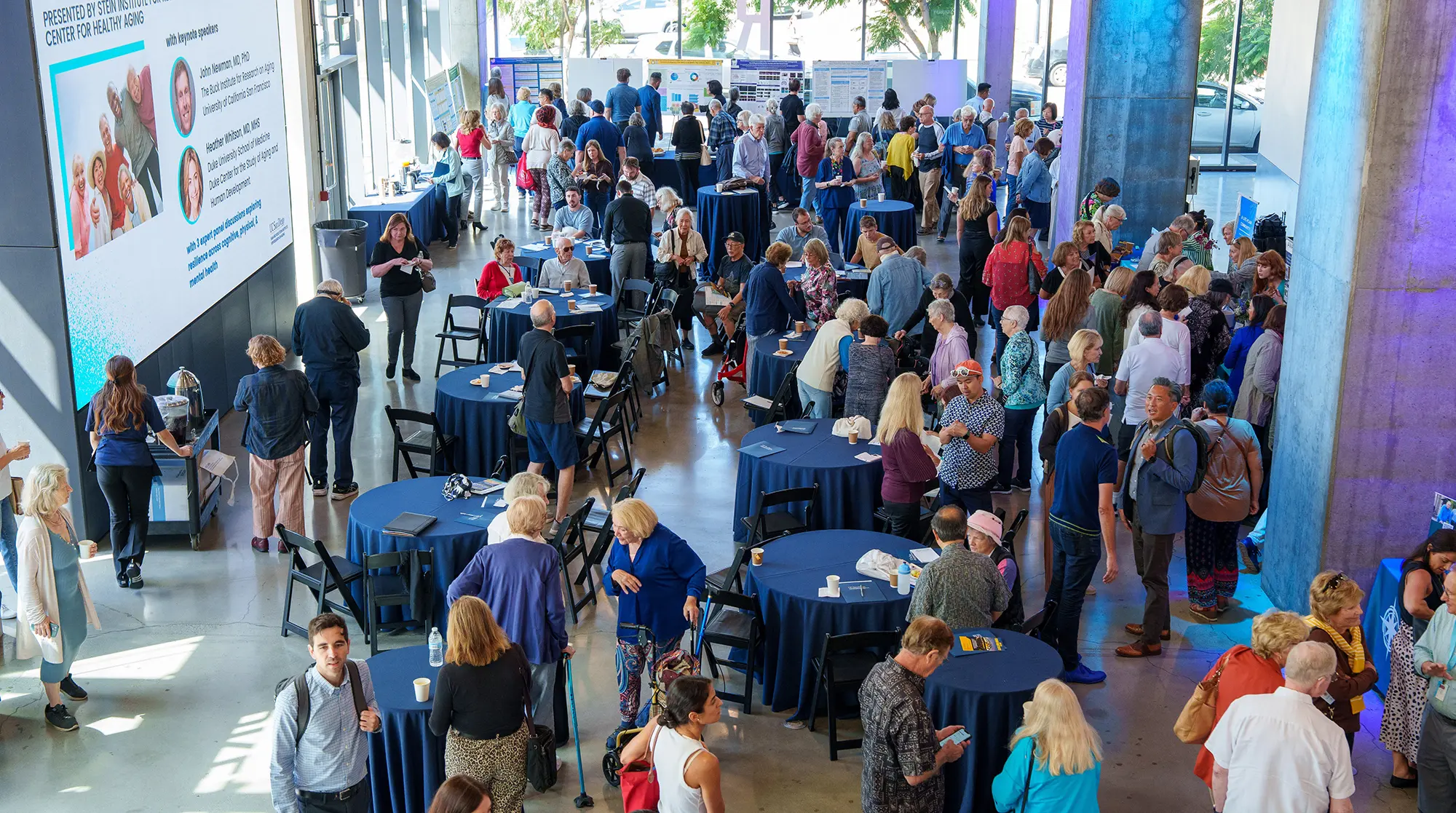 Photo of guests mingling around the halls
