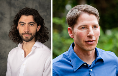 ameron Jones earned his doctorate in Cognitive Science from UC San Diego in 2025 (left) and Ben Bergen (right) a professor of Cognitive Science at UC San Diego.